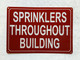HPD SPRINKLERS THROUGHOUT BUILDING SIGN