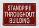 NYC STANDPIPE THROUGHOUT BUILDING SIGN