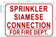 HPD SPRINKLER SIAMESE CONNECTION FOR FIRE DEPT SIGN