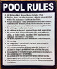 POOLS RULES SAFETY SIGN