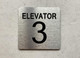 ELEVATOR NUMBER 3 THE PARK AVE LINE COMPLIANCE SIGN