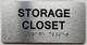 HPD STORAGE CLOSET SIGN WITH RAISED LETTERS