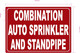 FD COMBINATION AUTO SPRINKLER AND STANDPIPE SIGN