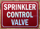 SPRINKLER CONTROL VALVE SAFETY SIGN