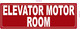 FD ELEVATOR MOTOR ROOM SIGN