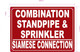 NYC COMBINATION STANDPIPE AND SPRINKLER SIAMESE CONNECTION SIGN