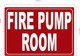 HPD FIRE PUMP ROOM SIGN