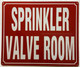 HPD SPRINKLER VALVE ROOM SIGN