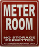 METER ROOM NO STORAGE PERMITTED SAFETY SIGN