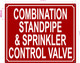NYC COMBINATION STANDPIPE AND SPRINKLER CONTROL VALVE SIGN