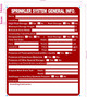 NYC SPRINKLER SYSTEM GENERAL INFO SIGN