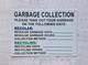 NYC RECYCLING GARBAGE COLLECTION SAFETY SIGN