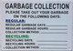 NYC RECYCLING GARBAGE COLLECTION COMPLIANCE SIGN