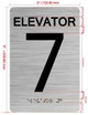 FD ELEVATOR NUMBER (ELEVATOR 7) SIGN