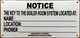 HPD NOTICE THE KEY TO THE BOILER ROOM SYSTEM LOCATED SAFETY SIGN
