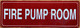 HPD FIRE PUMP ROOM SIGN
