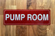 NYC PUMP ROOM SIGN
