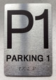 FD FLOOR NUMBER SIGN WITH RAISED LETTERS THE PARK AVE LINE (P1- PARKING 1)