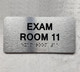 EXAM ROOM SAFETY SIGNS WITH RAISED LETTERS  THE PARK AVE LINE (EXAM ROOM 11)