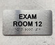 NYC EXAM ROOM SIGNS WITH RAISED LETTERS THE PARK AVE LINE (EXAM ROOM 12)