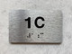 NYC APT NUMBER 1C SIGN-UNIT NUMBER SIGN WITH RAISED LETTERS