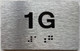 APT NUMBER 1G COMPLIANCE SIGN-UNIT NUMBER COMPLIANCE SIGN WITH RAISED LETTERS