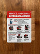 FD NYC RESTURANT SIGN- SPANISH FIRST AID FOR CHOKING SIGN