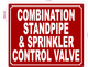 FD COMBINATION STANDPIPE AND SPRINKLERCONTROL VALVE SIGN
