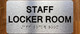 HPD STAFF LOCKER ROOM SIGN WITH RAISED LETTERS