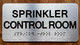 FD SPRINKLER CONTROL ROOM SIGN WITH RAISED LETTERS