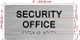 FD SECURITY OFFICE SIGN WITH RAISED LETTERS
