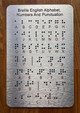 BRAILLE ALPHABET & WORDS BOARD WITH STURDY RAISED DOTS