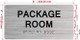 NYC PACKAGE ROOM SIGN WITH RAISED LETTERS