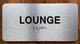 NYC LOUNGE SIGN WITH RAISED LETTERS