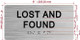 FD LOST AND FOUND SIGN WITH RAISED LETTERS