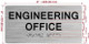NYC ENGINEERING OFFICE SIGN WITH RAISED LETTERS