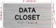 FD DATA CLOSET SIGN WITH RAISED LETTERS
