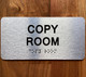 HPD COPY ROOM SIGN WITH RAISED LETTERS