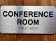 NYC CONFERENCE ROOM SIGN WITH RAISED LETTERS