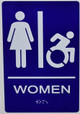 Woman Restroom accessible Sign -Tactile Signs  The Sensation line Ada sign
