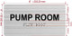 FD PUMP ROOM SIGN WITH RAISED LETTERS