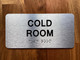 HPD COLD ROOM SIGN WITH RAISED LETTERS