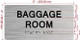 NYC BAGGAGE ROOM SIGN WITH RAISED LETTERS