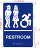 FD RESTROOM SIGN RAISED LETTERS