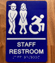NYC RESTROOM SIGN RAISED LETTERS