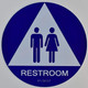Unisex Restroom CA 128-ADA  The Sensation line -Tactile Signs Ada sign