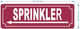 FD SPRINKLER LEFT ARROW SIGN