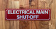 ELECTRICAL MAIN SHUT OFF COMPLIANCE SIGN