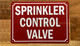 NYC SPRINKLER CONTROL VALVE SIGN