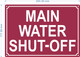 HPD MAIN WATER SHUT-OFF SIGN